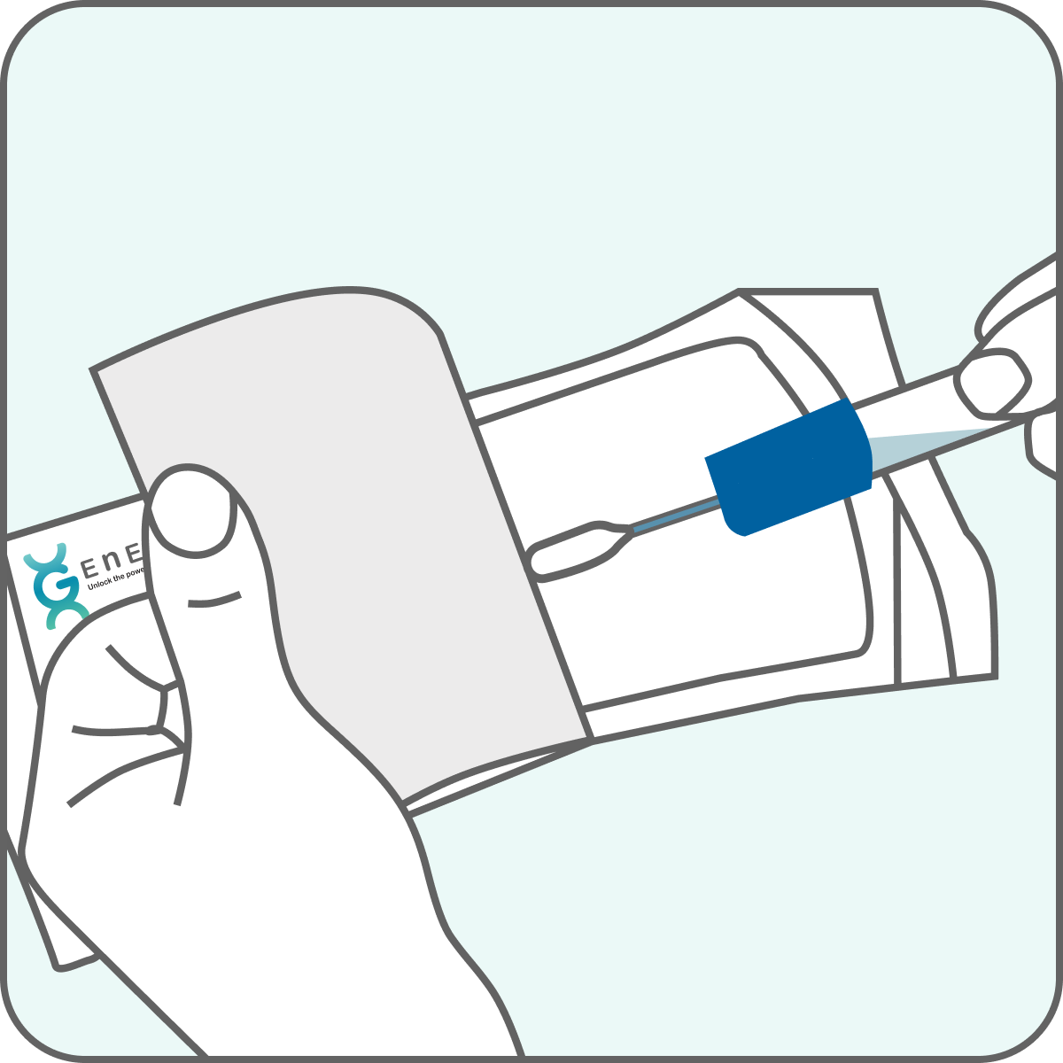 Swab ตัวอย่างน้ำลายตรวจ Geneus DNA